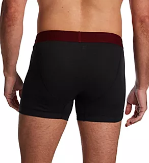 Cotton Viscose Blend Boxer Briefs - 3 Pack Jet Black XL