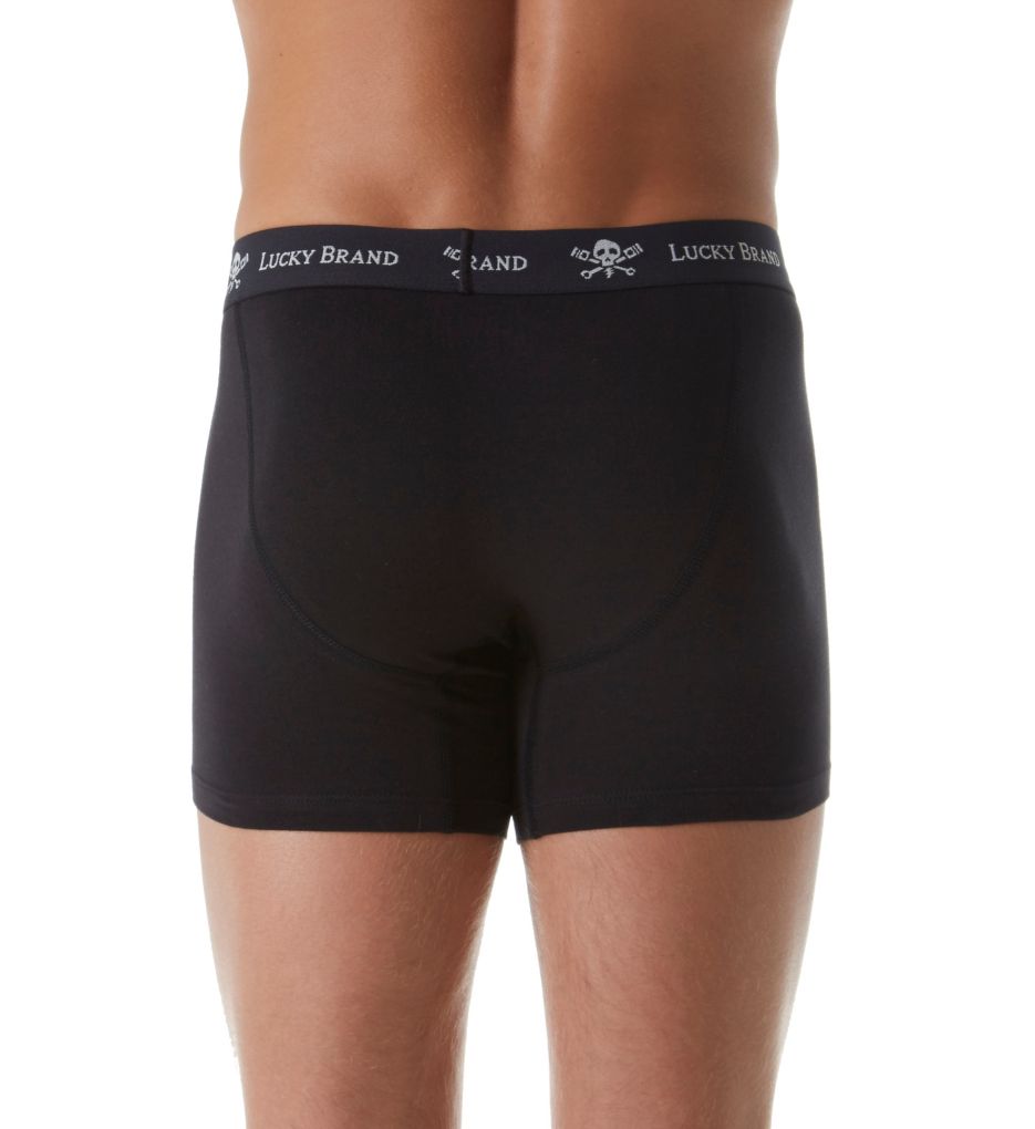 Black Label Cotton Stretch Boxer Briefs - 3 Pack-bs