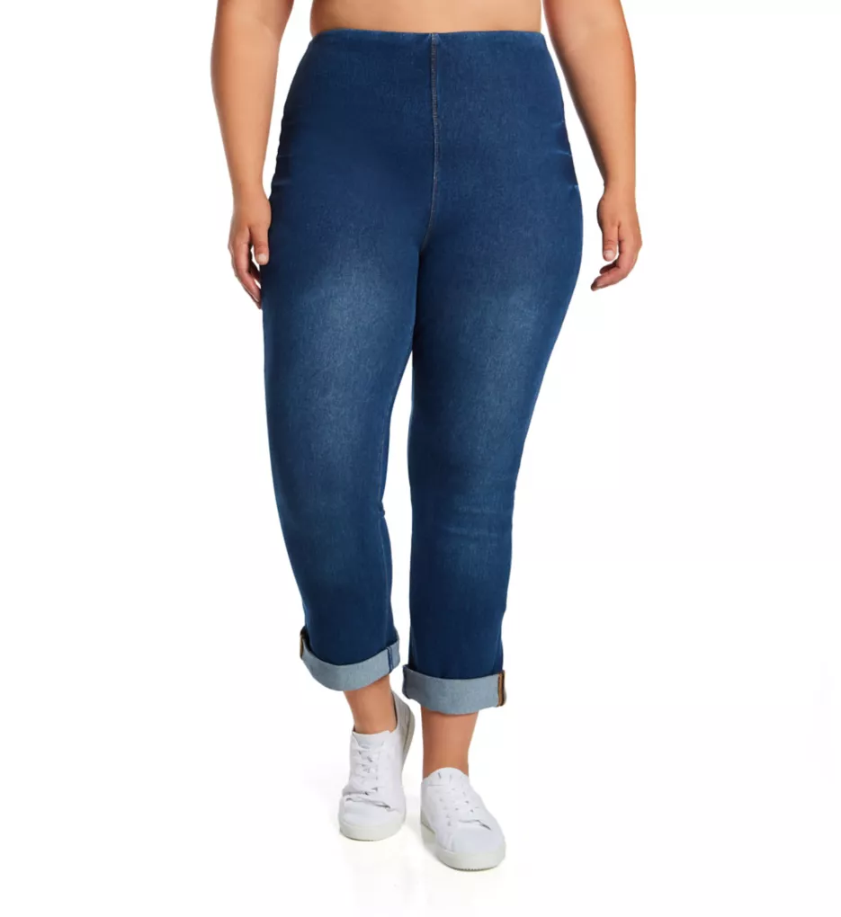 Lyssé Women's Plus Size Straight Leg Denim - High Waist Stretch Comfort Fit Jeans