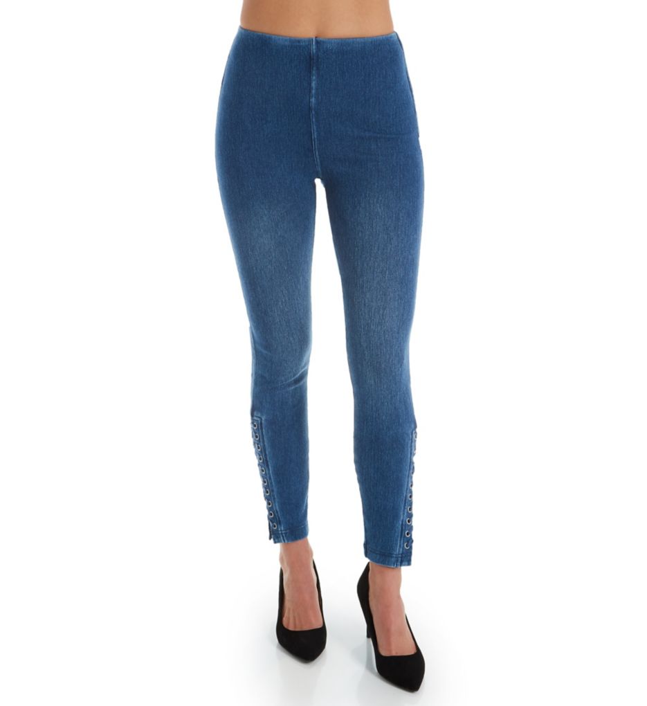 Laced Denim Legging-fs