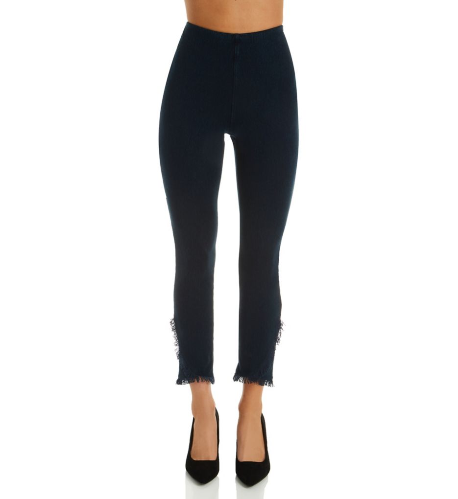 Fringe Tulip Hem Cropped Denim Legging-fs