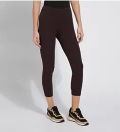 Flattering Cotton Crop Legging Double Espresso S