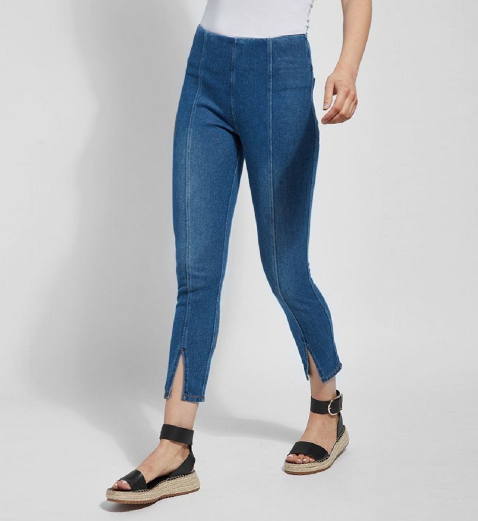 Evelyn Split Denim Crop Shaping Legging