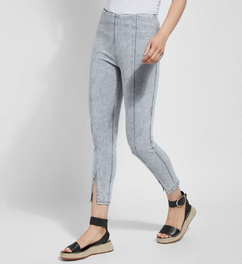 Evelyn Split Denim Crop Shaping Legging-gs