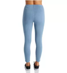 Lynette Scallop Edge Shaping Denim Legging Bleached Blue S