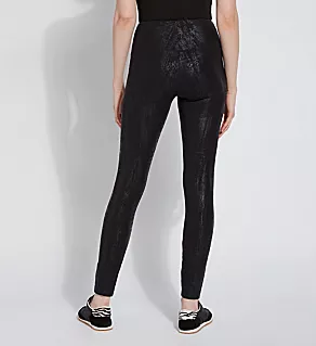 Flattering Cotton Printed Legging Liquid Black L