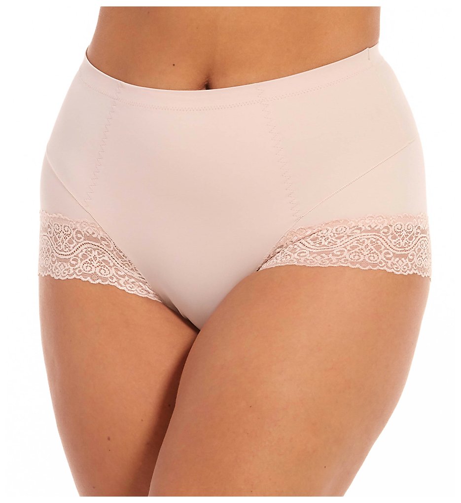 Magic Bodyfashion : Magic Bodyfashion 11TL Dream Tummy Squeezer Panty with Lace (Rose XL)