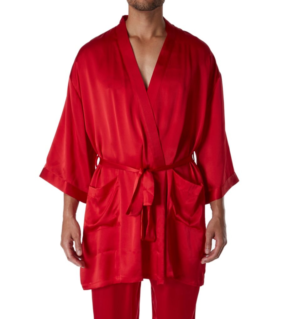 Silk Charmeuse Kimono Robe-fs
