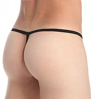 100% Silk Knit Men's G-String BLK O/S