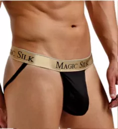 100% Silk Knit Jockstrap BLK S/M