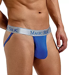 100% Silk Knit Jockstrap Cobalt L/XL