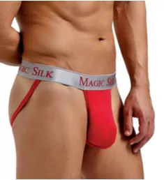 100% Silk Knit Jockstrap RED L/XL