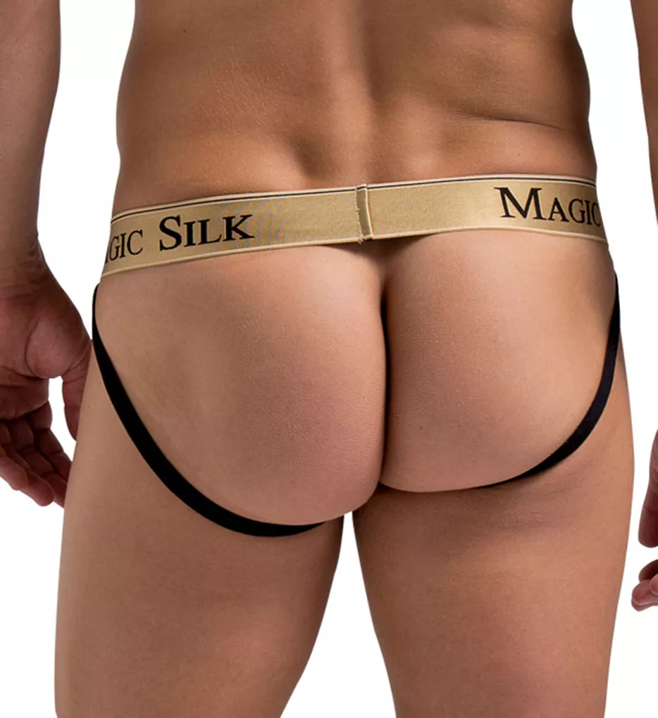 100% Silk Knit Jockstrap BLK S/M