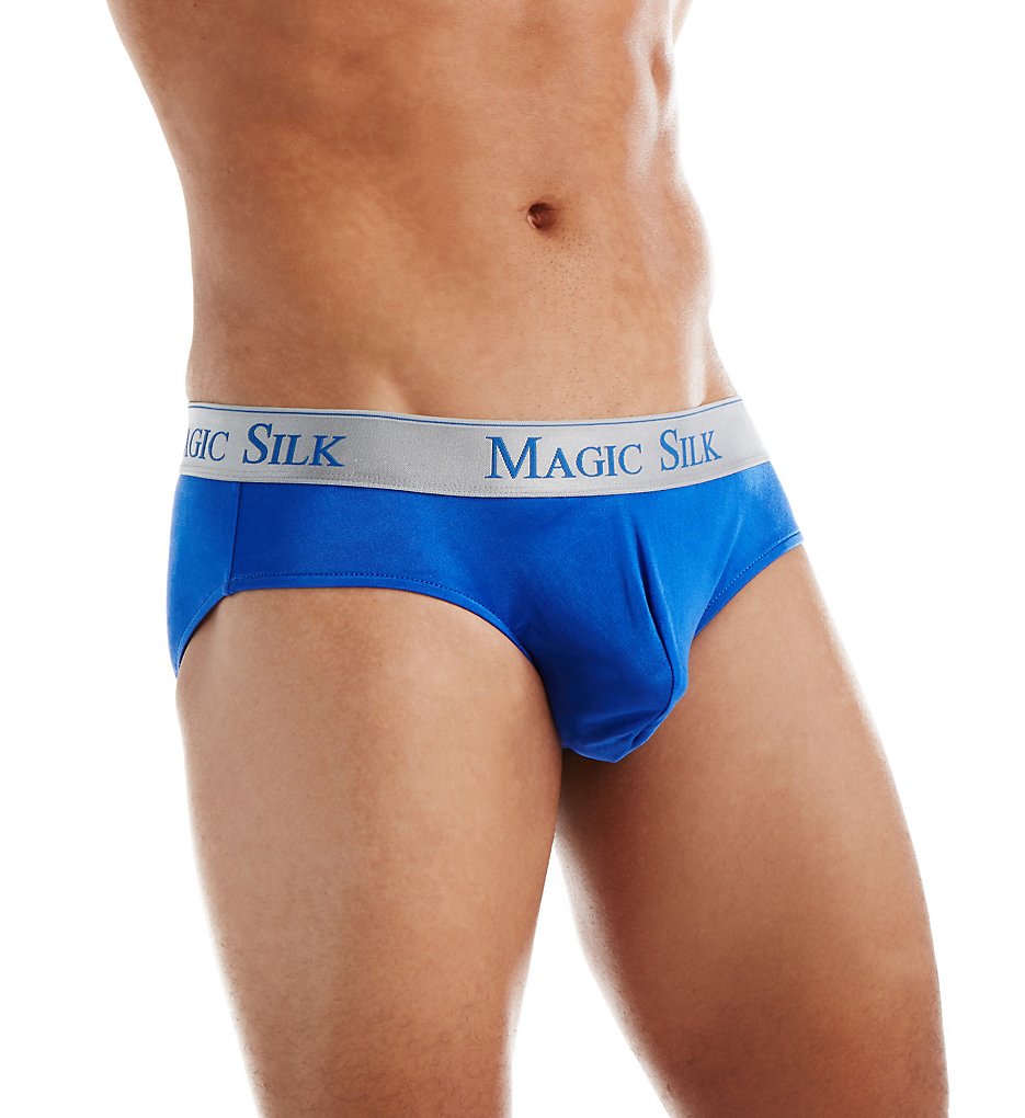 Magic Silk 6386 100% Silk Knit Low Rise Bikini (Cobalt)
