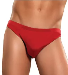 100% Silk Knit Men's Bikini Brief RED L