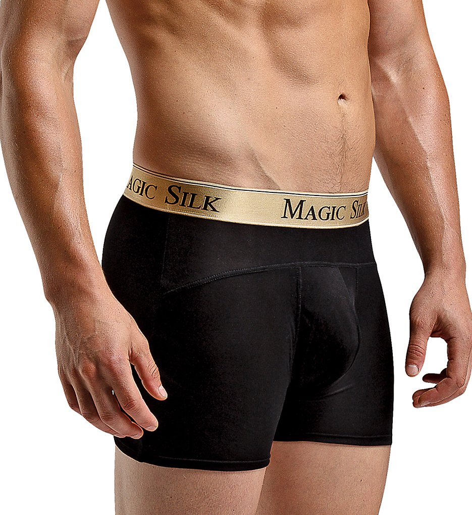 Magic Silk 6886 100% Silk Knit Panel Short (Black)