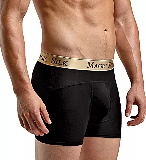 100% Silk Knit Panel Short BLK L