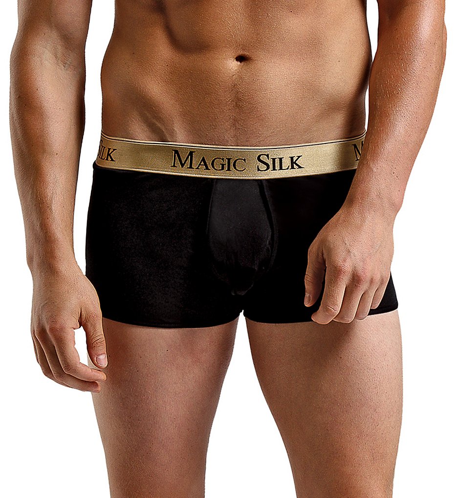 Magic Silk 7186 100% Silk Knit Trunk (Black)