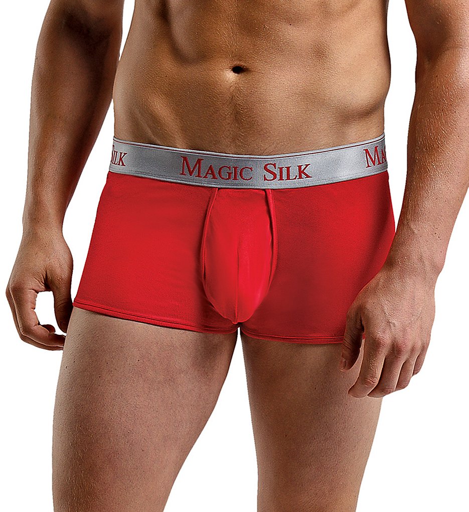 Magic Silk 7186 100% Silk Knit Trunk (Red)