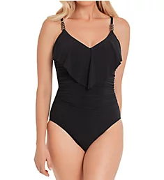 Solid Isabel Underwire One Piece Swimsuit Black 8