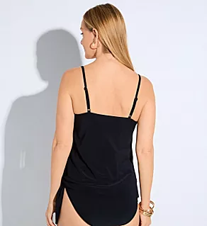 Solid Alex Underwire Tankini Swim Top Black 8