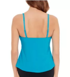 Solid Rita Wireless Ruffle Tankini Swim Top Pool 8