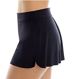 Solid Jersey Tennis Skirt Swim Bottom Black 8