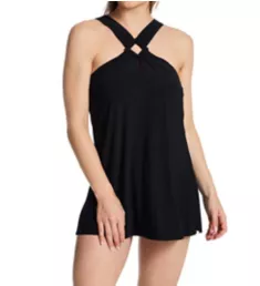 Square Cut Beverly One-Piece Swimdress Black 8