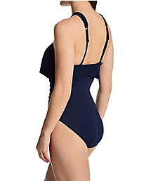 Square Cut Liza One Piece Swimsuit Navy 8
