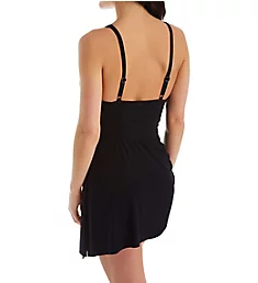Solid Celine Wire Free One Piece Swimsuit Black 10