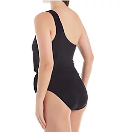 Solid Amal Wire Free One Piece Swimsuit Black 8