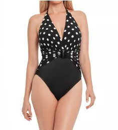 Small Bang Angelina Wire Free One Piece Swimsuit Black/White 8