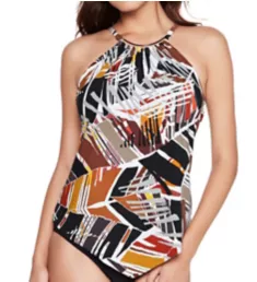 Leaf Through Angelika Tankini Swim Top