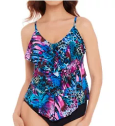 Social Butterfly Rita Tankini Swim Top Blue/Multi 8