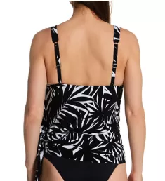 Chicly Shaded Winnie Tankini Swim Top Black White 8