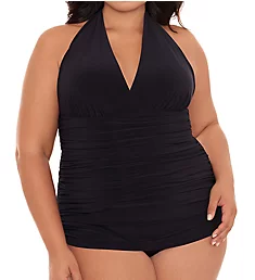 Plus Size Yvonne Swim Dress Black 16W