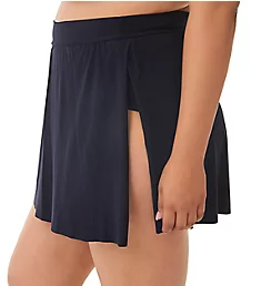 Plus Size Jersey Tennis Skirt Swim Bottom Black 16W