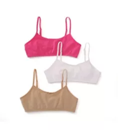 Classic Cotton Crop Bralette - 3 Pack