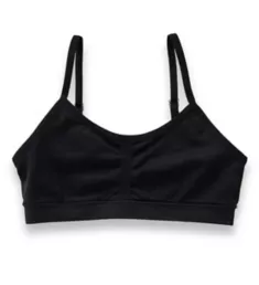 Seamfree Ruched Crop Bralette Black L