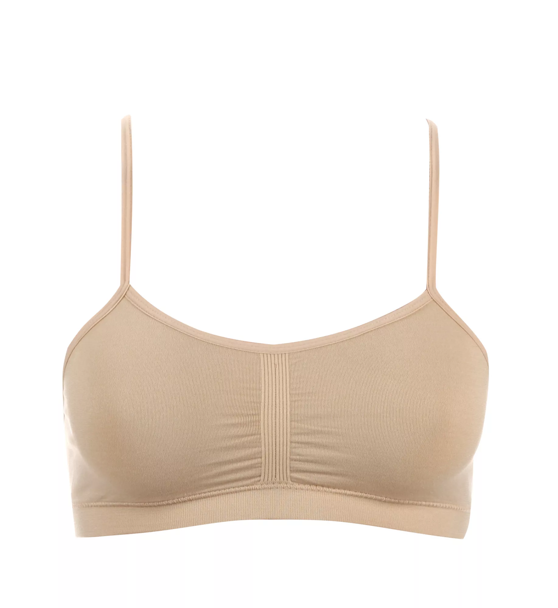 Nude Shade Faux Leather Bralette