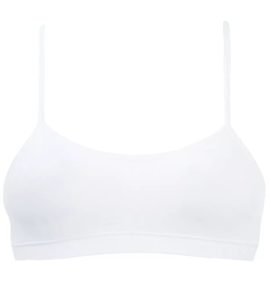 Seamfree Ruched Crop Bralette White S