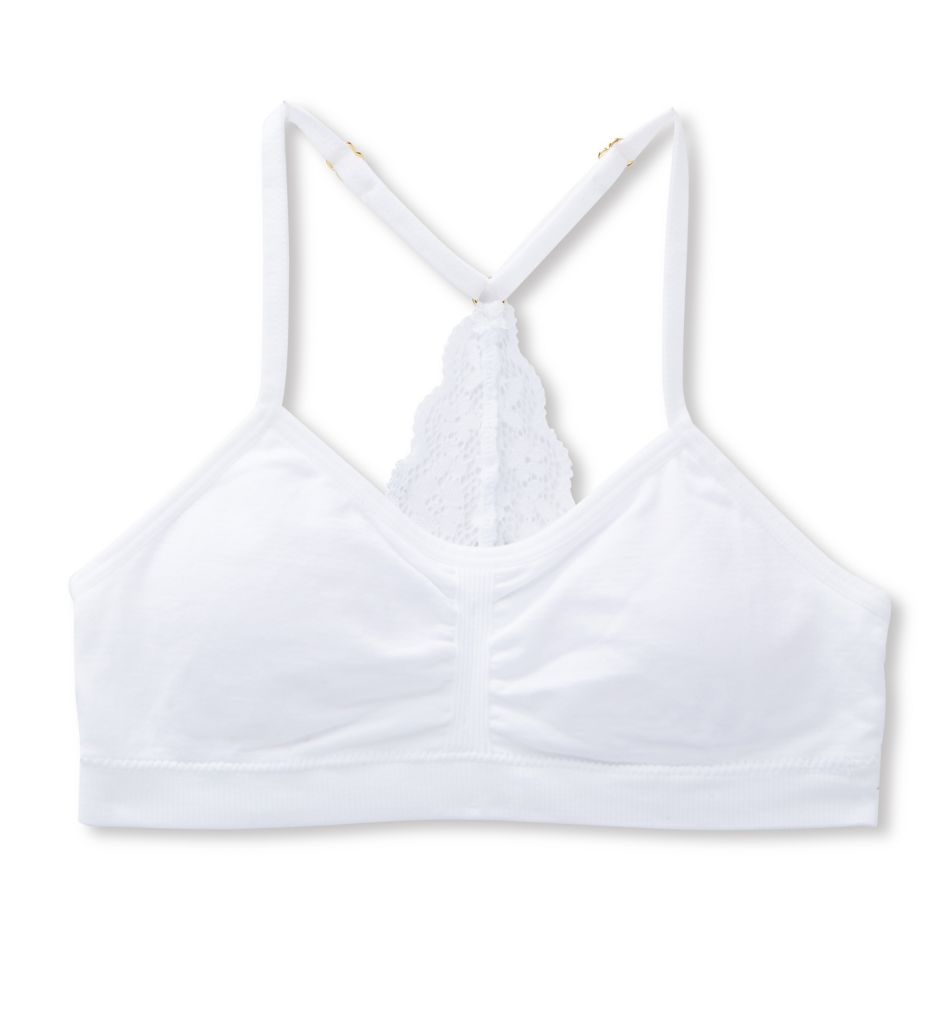 Seamfree Ruched Crop Racerback Bralette White M