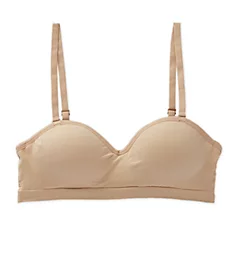 Seamfree Molded Cup Hybrid Strapless Bandeau Bra Nude 34A