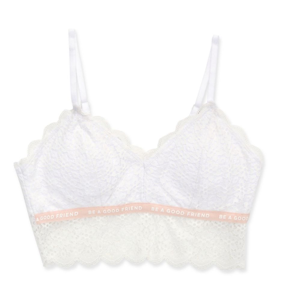 Women's Scalloped Lace Bralettes Padded Brami Top 