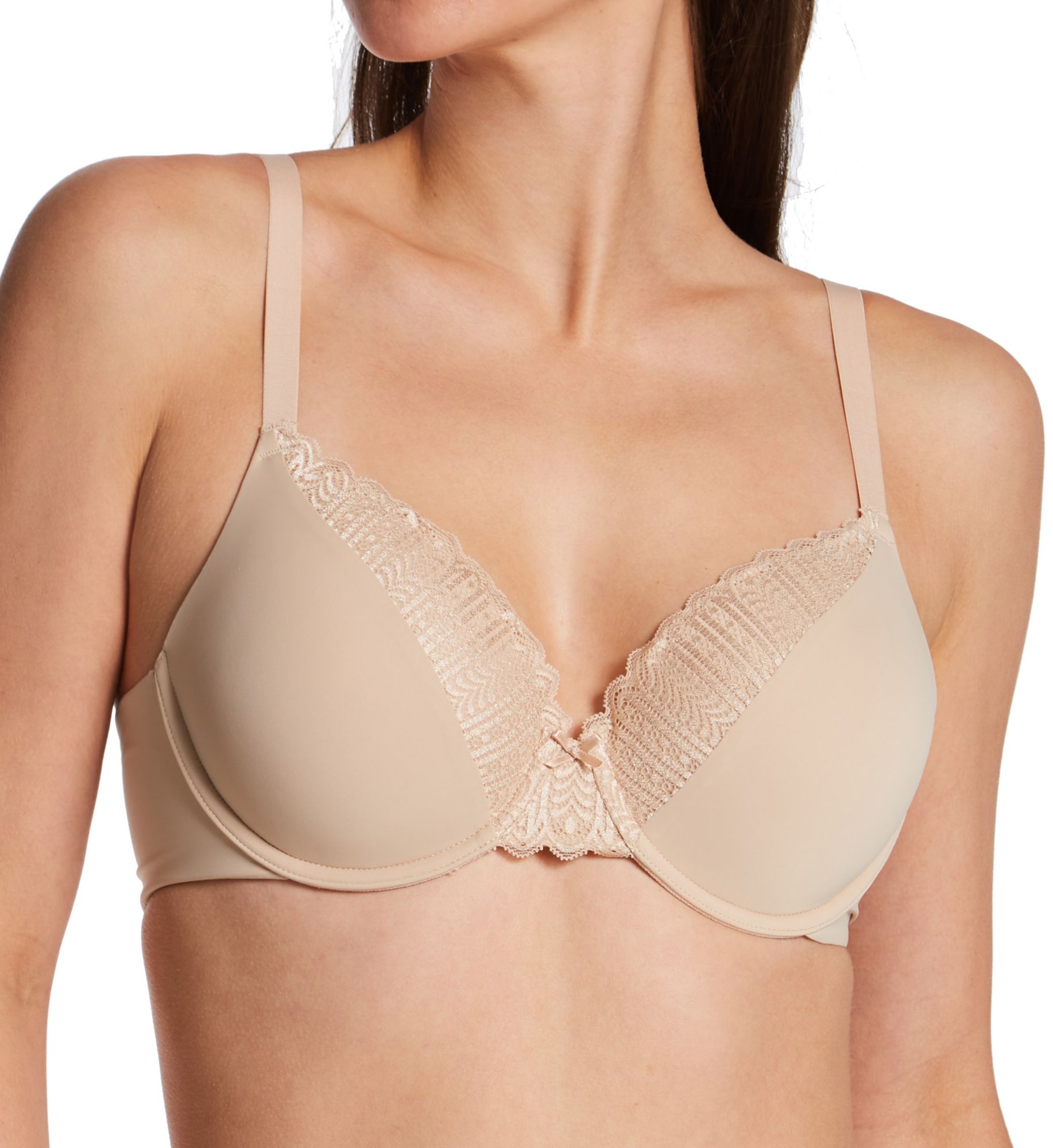 Maidenform Women's Comfort Devotion Embellished Extra Coverage Bra in Almond | Size: 42C | HerRoom.com