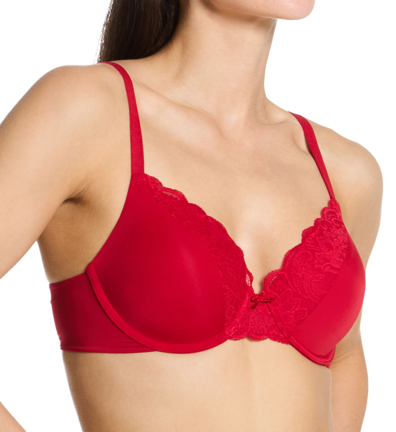 Maidenform Women's Comfort Devotion Embellished Extra Coverage Bra in Impulse Red | Size: 40B | HerRoom.com