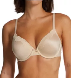 Comfort Devotion Embellished Extra Coverage Bra Latte Lift w/ Black 42C