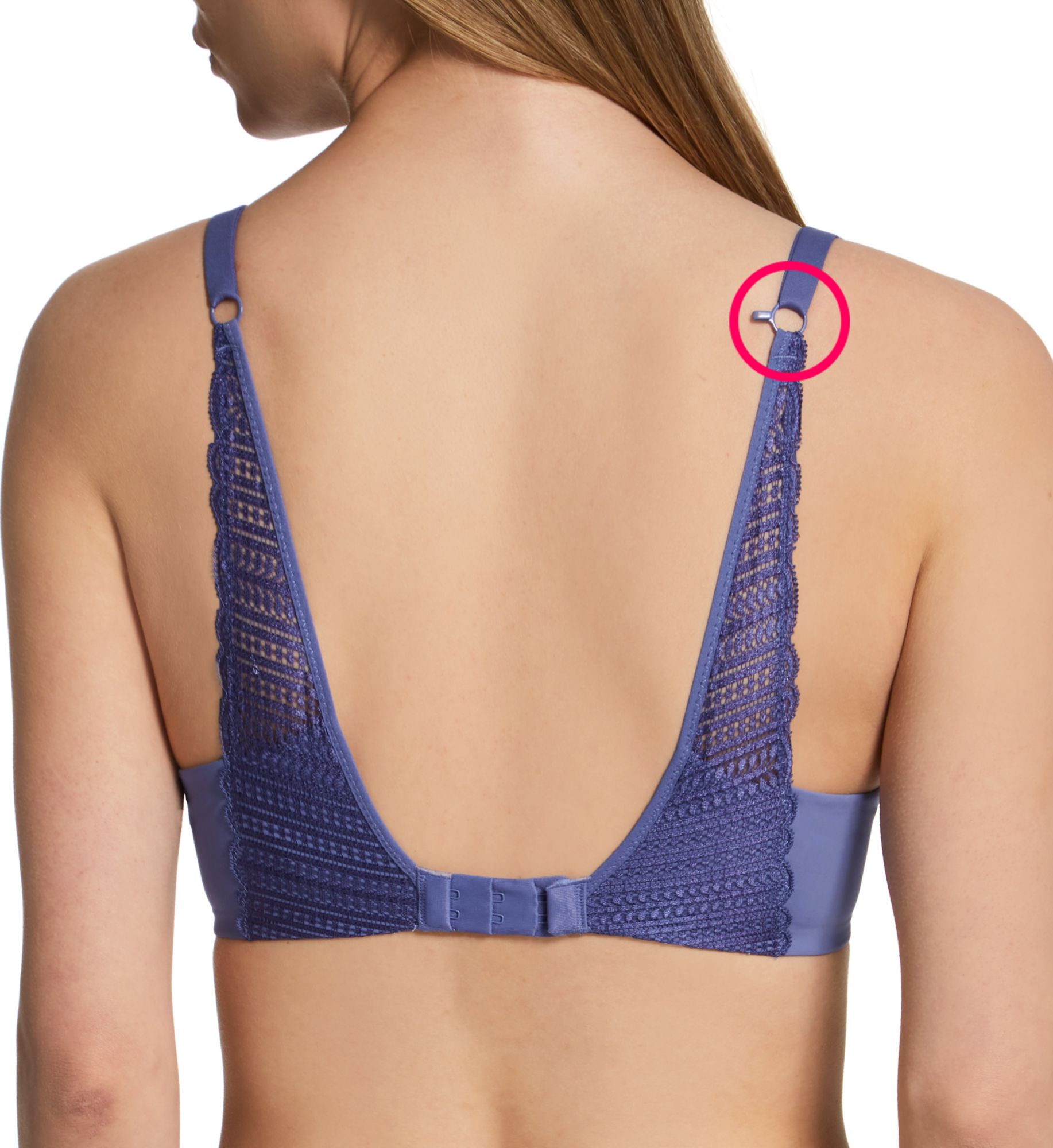 Maidenform Comfort Devotion Embellished Extra Coverage Bra Stone Crush Blue 38D  - Image 2