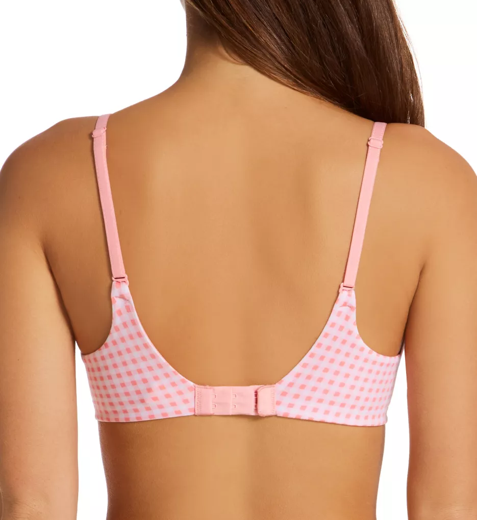 Comfort Devotion Embellished Extra Coverage Bra Gingham Print Rose Pnk 36C