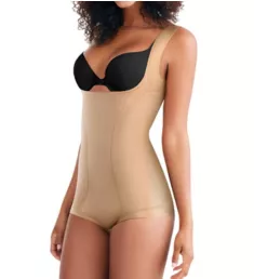 Flexees Open Bust Wide Strap Body Shaper Body Beige 2X